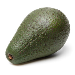 Healthy food and ingredients - Ripe organic green avocado fruit isolated on white background with...