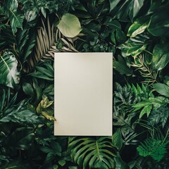 Aesthetic Leaves with Blank Card