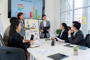 Business Team Meeting Presentation in Office