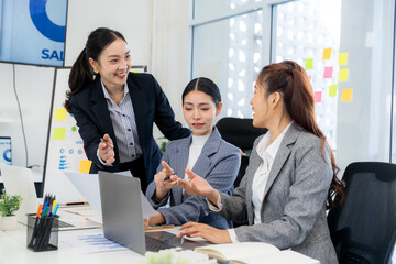 Businesswomen Collaborating in Office Meeting