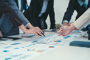 Business Team Analyzing Financial Data