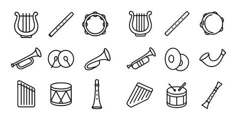 Obraz premium Scriptural Instrument Icons