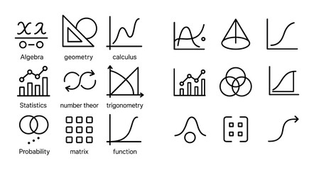 Minimalist Math Icons