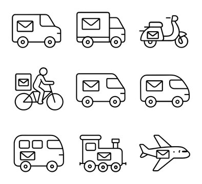 Postal Vehicle Icons