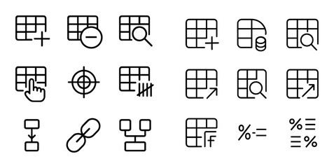 Spreadsheet Function Icons