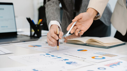 Business Team Analyzing Financial Data