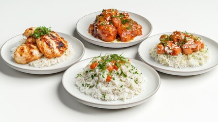 Chicken Dishes  Rice Platters.