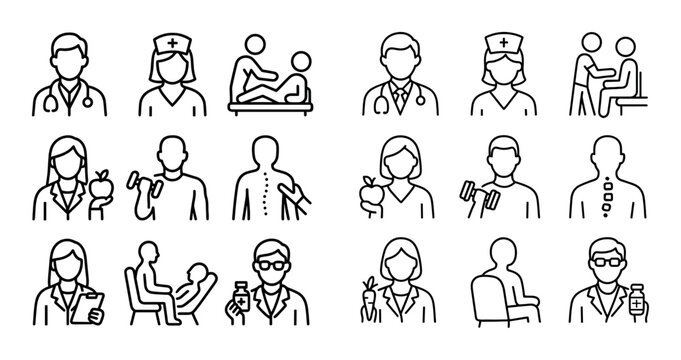 Health Professionals Icons