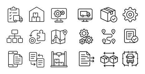 Logistics Icons Grid