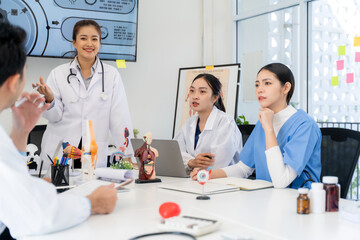 Fototapeta premium Medical Team Collaboration in Conference Room