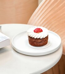 chocolate cake with cherry