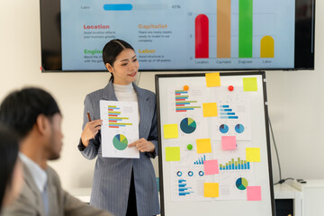 Business Presentation with Charts and Data