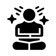 meditation glyph icon
