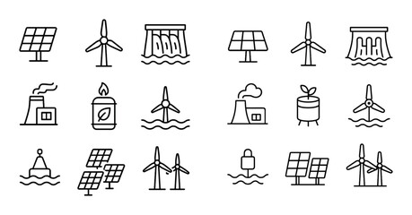Renewable Energy Icons