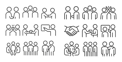 Minimalist Social Interaction Icons