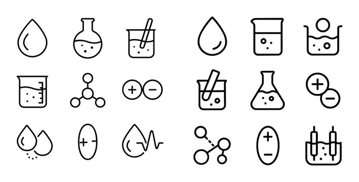 Minimalist Chemistry Icons