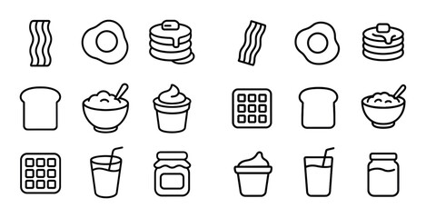 Minimalist Breakfast Icons