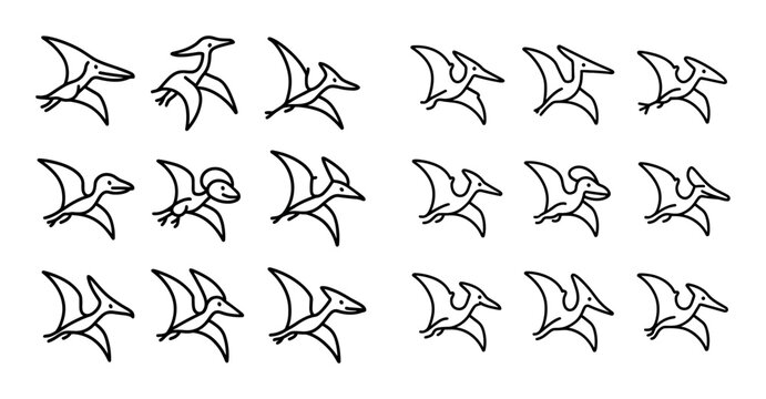 Flying Reptile Icons