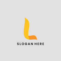 Letter L Flame logo simple vector