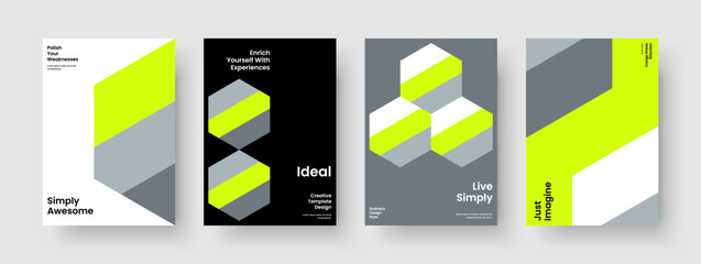 Fototapeta premium Modern Report Template. Geometric Poster Layout. Abstract Flyer Design. Brochure. Business Presentation. Book Cover. Background. Banner. Journal. Leaflet. Brand Identity. Pamphlet. Catalog