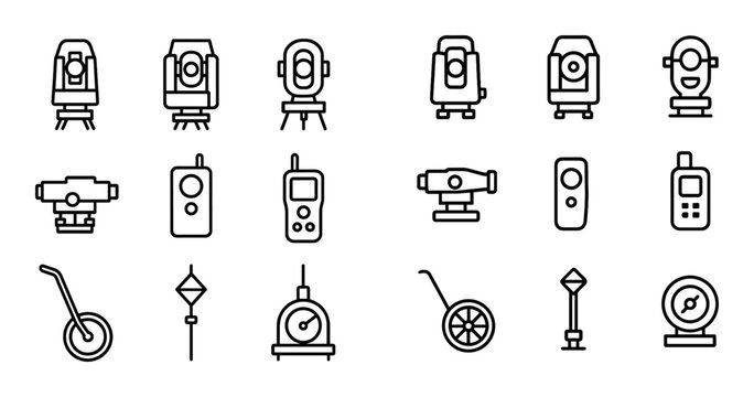 Surveying Tools Icons