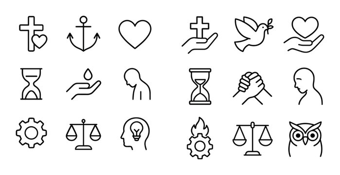 Minimalist Virtues Icons