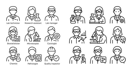 Minimalist Lab Icons