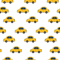 A colorful and playful seamless transportation pattern