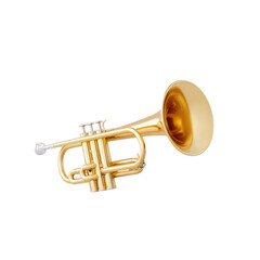 Obraz premium Golden Trumpet Instrument for Musical Performances