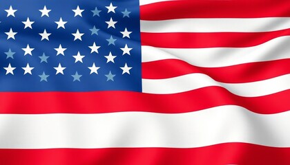 Fototapeta premium A waving flag presents a patriotic symbol with its distinctive red, white, and blue elements.