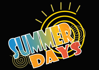 Colorful and eye-catching. Poster, concept for summer days.