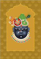 Colorful illustration of Shri Krishna Dwarikadheesh ji Shri Nath ji