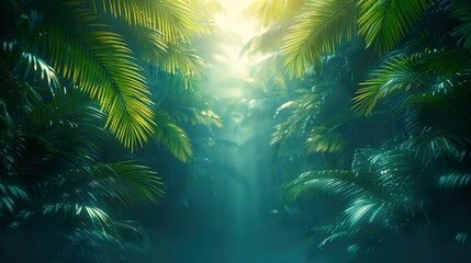 Foliage of tropical leaf in dark green texture, abstract pattern nature background. 