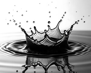 black and white liquid splashe