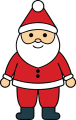 Santa Claus Isolated on White Background – Christmas Holiday Character