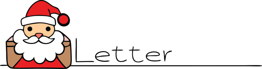 Letter to Santa on White Background, Christmas Wish Letter, Holiday Mail Flat Lay