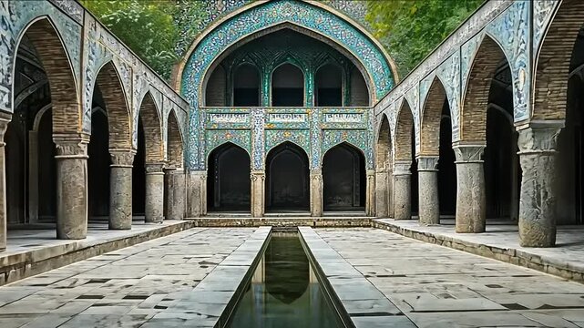 Majestic Iranian Architecture: The Shah Cheragh Shrine Courtyard