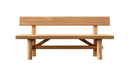 Simple Bench of Wood: A sturdy wooden bench provides a place for rest. Its natural wood tones and clean design offer a sense of calm and simplicity.