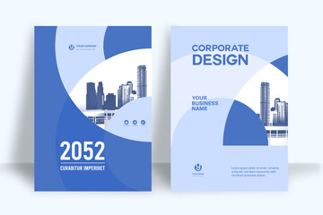 City Background Business Book Cover Design Template