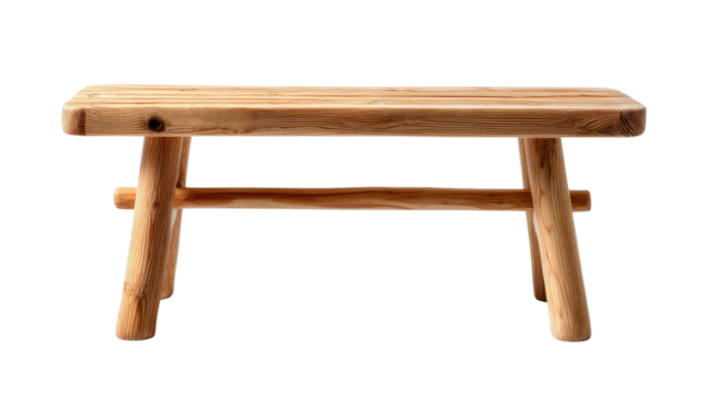 Wooden Stool Simplicity: A light wood stool with simple lines offers versatile seating in a natural finish