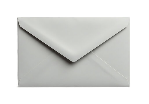 Close up of a Clean Modern Gray Envelope on a Black Background for Invitations and Correspondence Purposes