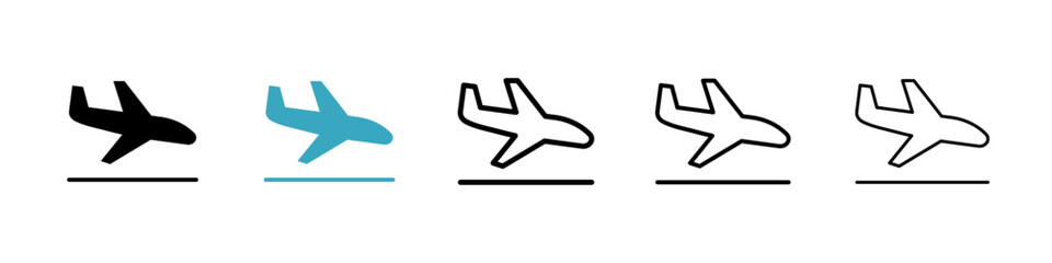 Arrival icons in Multiple Styles Set. Vector Illustration