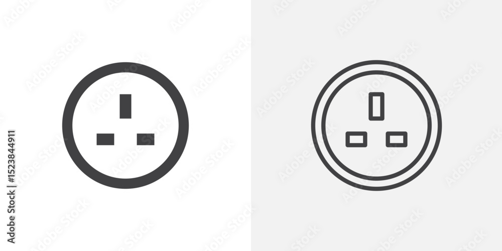 Poster socket icon vector symbol for mobile apps and website ui designs.