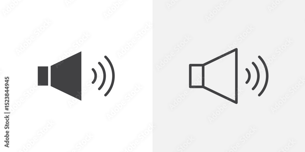 Wall mural speaker icon vector symbol for mobile apps and website ui designs.