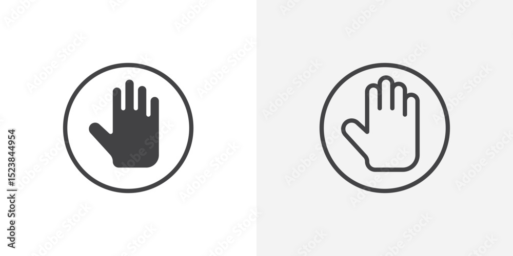 Poster stop icon vector symbol for mobile apps and website ui designs.