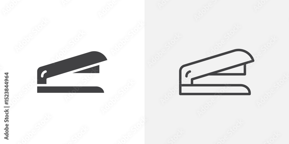 Poster stapler icon vector symbol for mobile apps and website ui designs.