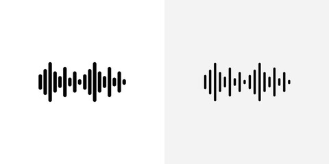 Sound wave icon vector symbol for mobile apps and website UI designs.