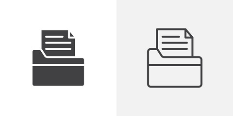 Store files icon vector symbol for mobile apps and website UI designs.