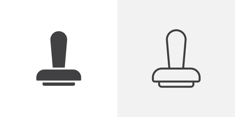 Stamp icon vector symbol for mobile apps and website UI designs.