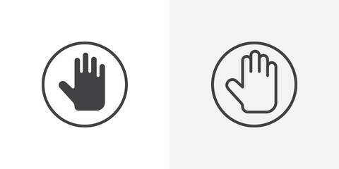 Stop icon vector symbol for mobile apps and website UI designs.